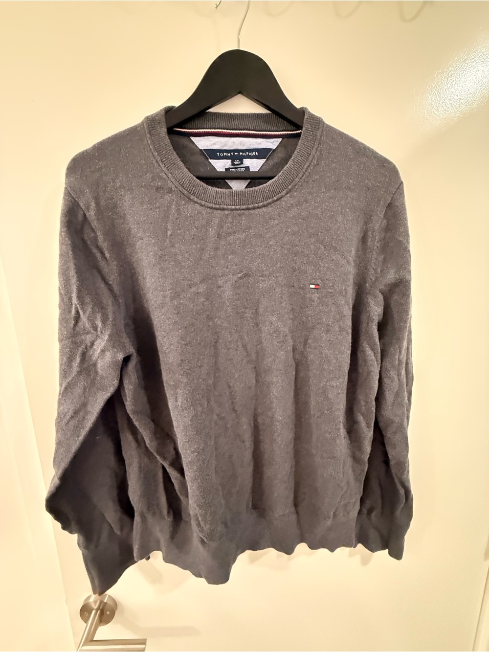 Tommy Hilfiger Men's Charcoal Crewneck Sweater